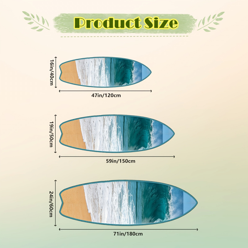 Home Fragrance Ocean Breeze - Karpet Berbentuk Papan Selancar VIKAMA Karpet