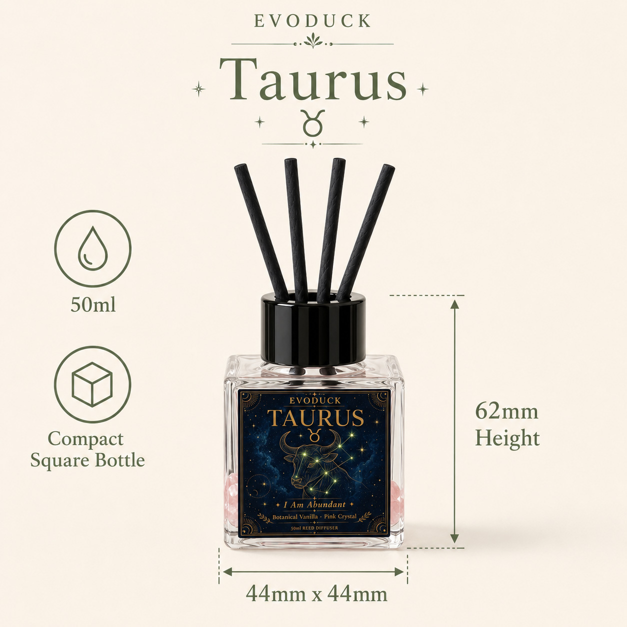 EVODUCK Taurus Zodiac Reed Dif - Home Fragrance Vanilla Reed Diffuser ulasan dan harga